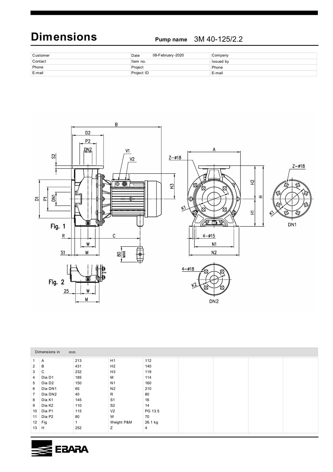 M&aacute;y Bơm Ebara 3M40